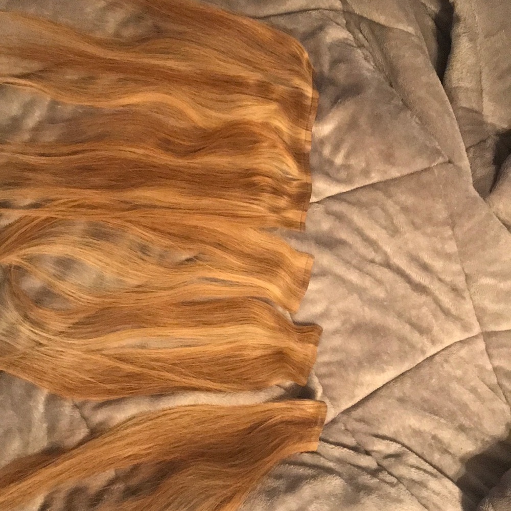 100% golden blonde remy human hair clip ins